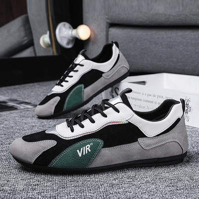 Vīriešu vasaras kedas ar plakanām zolēm un šņorēm