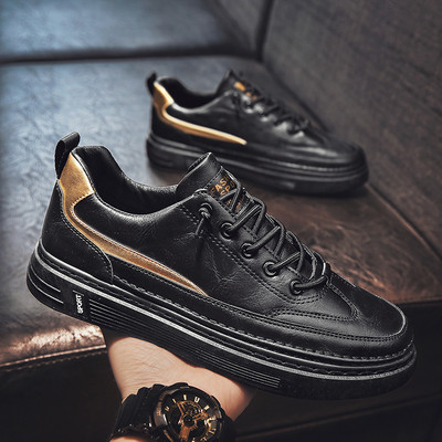 Ikdienas vīriešu kedas ar mežģīnēm un plakanu zoli