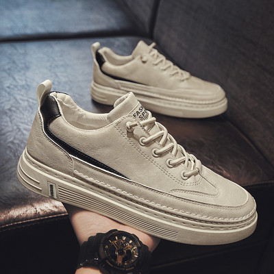 Ikdienas vīriešu kedas ar mežģīnēm un plakanu zoli