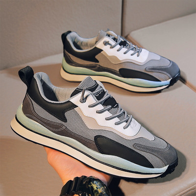 Jauns vīriešu kedu modelis no eko zamšādas un tīklveida auduma