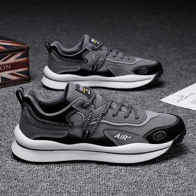 Jauns vīriešu kedu modelis no eko zamšādas un tīklveida auduma