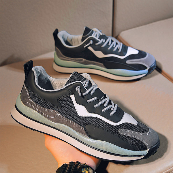 Jauns vīriešu kedu modelis no eko zamšādas un tīklveida auduma