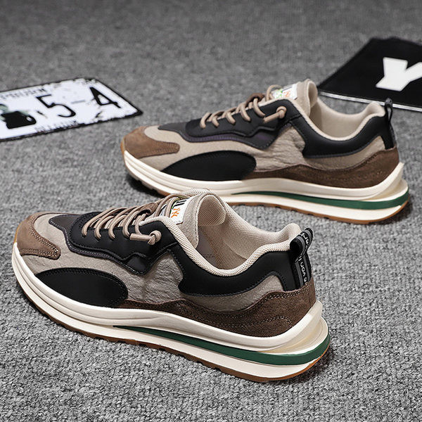 Jauns vasaras vīriešu kedu modelis ar šņorēm - zilā un brūnā krāsā