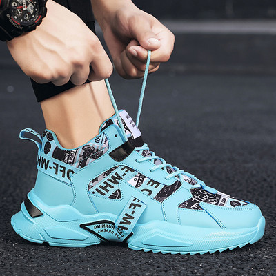 Modernas vīriešu kedas ar aplikāciju - eko āda