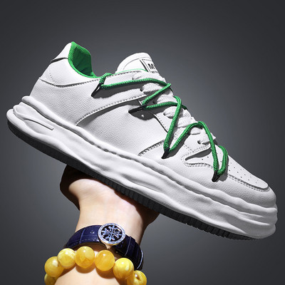 Ανδρικά αθλητικά παπούτσια άνοιξη-φθινόπωρο από οικολογικό δέρμα σε διάφορα χρώματα