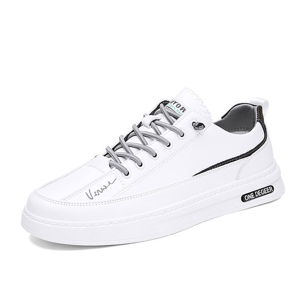 Ikdienas vīriešu kedas no eko ādas ar šņorēm