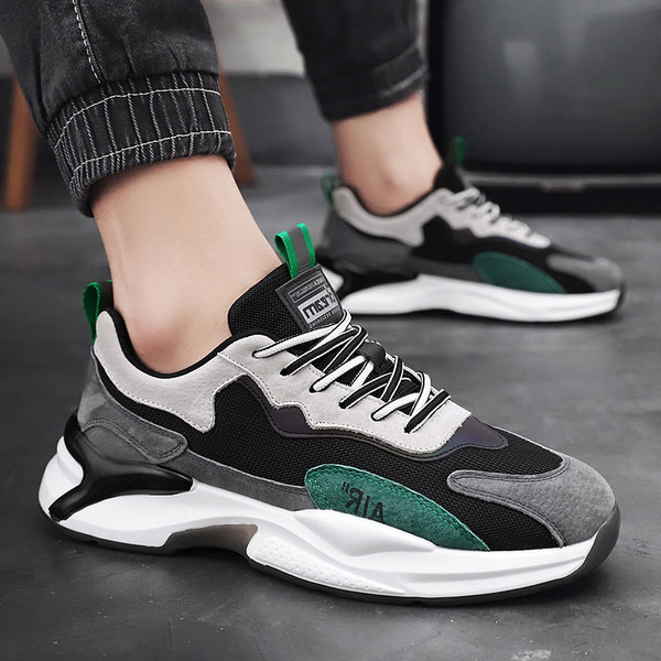 Ikdienas vīriešu kedas no eko ādas un sieta