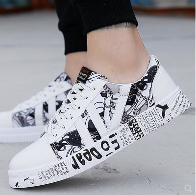 Vīriešu kedas ar plakanu zoli un aplikāciju