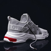 Vīriešu ērtas kedas elpojošas ar izšūtu uzrakstu un mežģīnēm