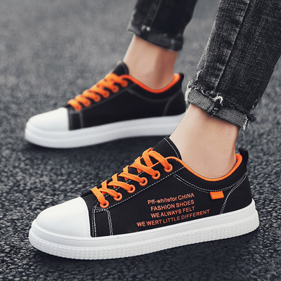 Vīriešu tekstila kedas ar šņorēm un uzrakstu