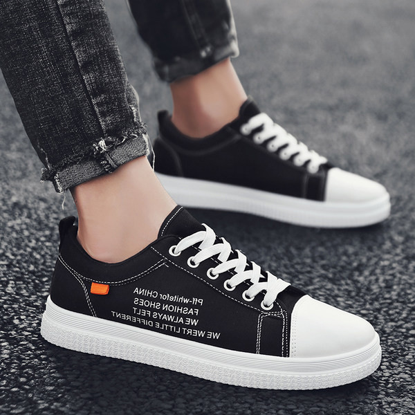 Vīriešu tekstila kedas ar šņorēm un uzrakstu