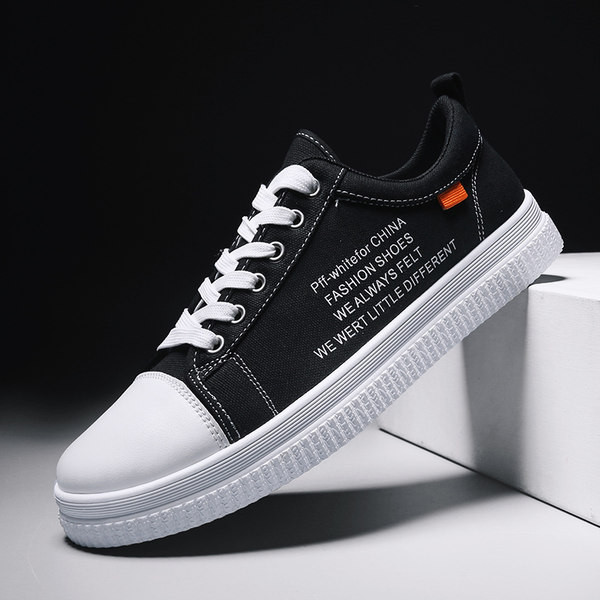 Vīriešu tekstila kedas ar šņorēm un uzrakstu