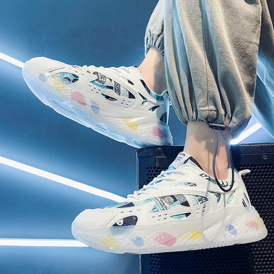 Jauns vīriešu krāsainu kedu modelis ar biezām zolēm