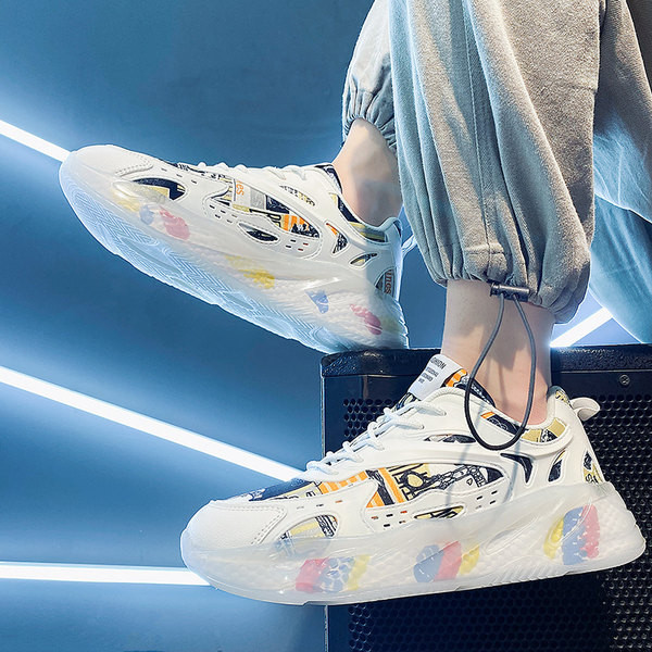 Jauns vīriešu krāsainu kedu modelis ar biezām zolēm