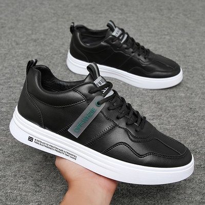 Jauns vīriešu ādas kedu modelis ar plakanu zoli trīs krāsās