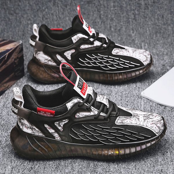 Alkalmi férfi tornacipő légáteresztő anyagból három színben