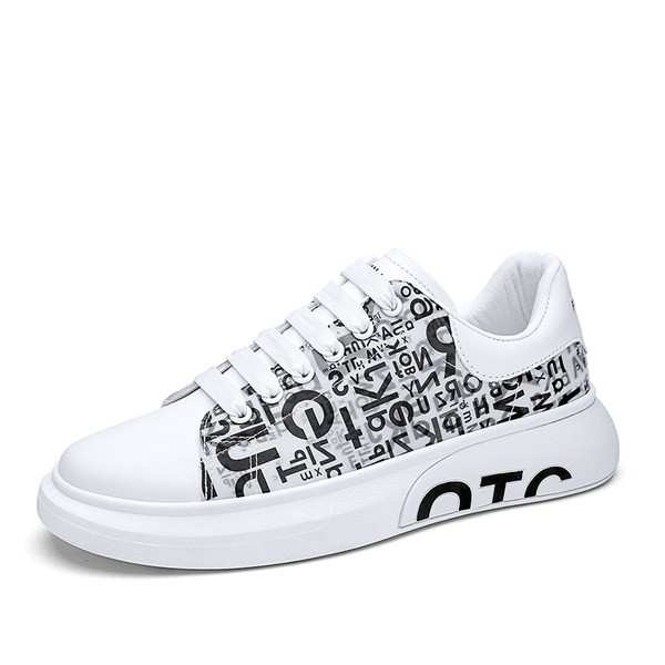 Jauns vīriešu kedu modelis ar apdruku baltā un melnā krāsā