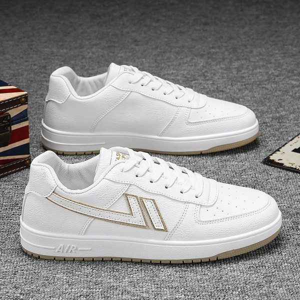 Vīriešu ādas kedas ar plakanām zolēm un šņorēm