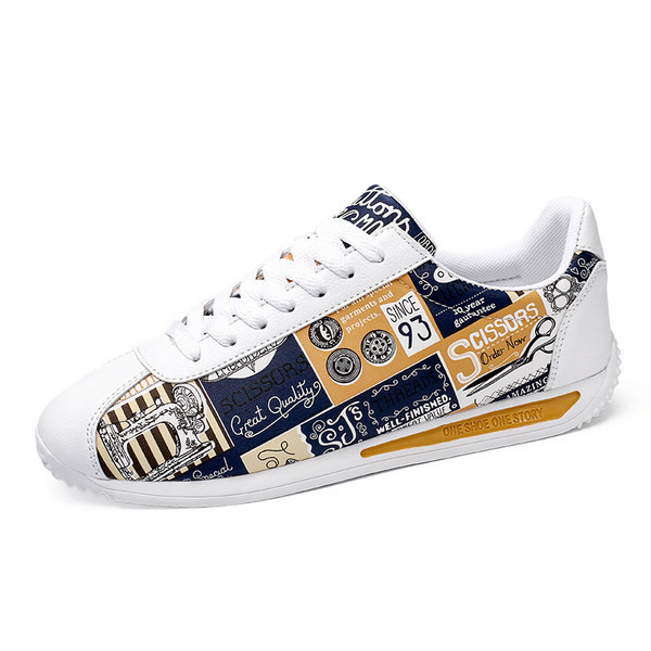 Jauns vīriešu kedu modelis ar krāsainu rakstu