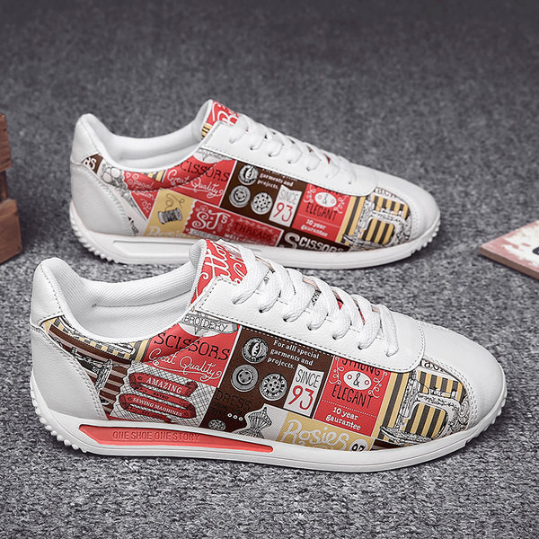 Jauns vīriešu kedu modelis ar krāsainu rakstu