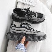 Jauns vīriešu kedu modelis ar rupju zoli - no eko ādas un tekstila