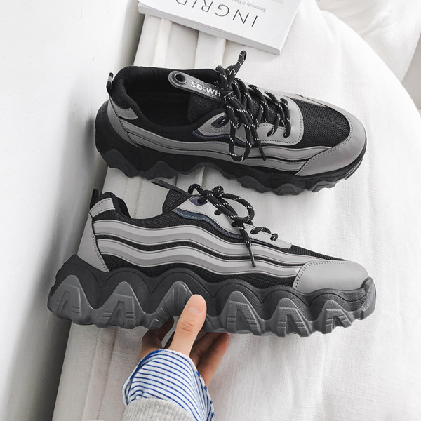 Jauns vīriešu kedu modelis ar rupju zoli - no eko ādas un tekstila