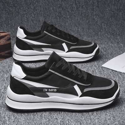 Vīriešu mākslīgās ādas kedas ar uzrakstu - jauns modelis