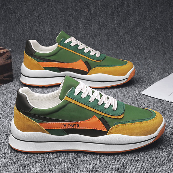 Vīriešu mākslīgās ādas kedas ar uzrakstu - jauns modelis