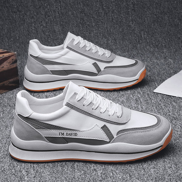 Vīriešu mākslīgās ādas kedas ar uzrakstu - jauns modelis