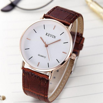 Moderns ādas pulkstenis vīriešiem un sievietēm