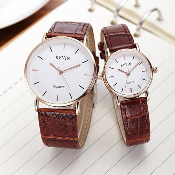 Moderns ādas pulkstenis vīriešiem un sievietēm