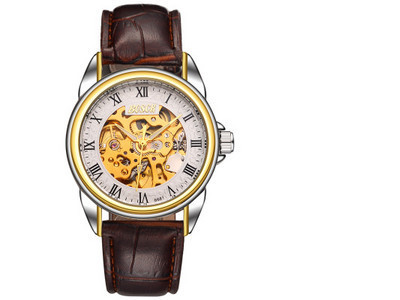 Vīriešu mehāniskais pulkstenis divās krāsās