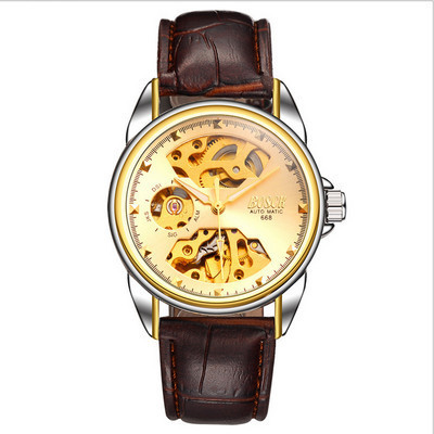 Vīriešu mehāniskais pulkstenis divās krāsās