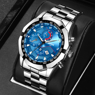 Mūsdienīgs vīriešu pulkstenis ar mirdzošām rociņām