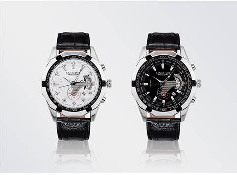 Vīriešu pulkstenis ar mirdzošām rokām