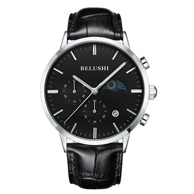 Férfi napi karóra műbőr szíjakkal - vízálló