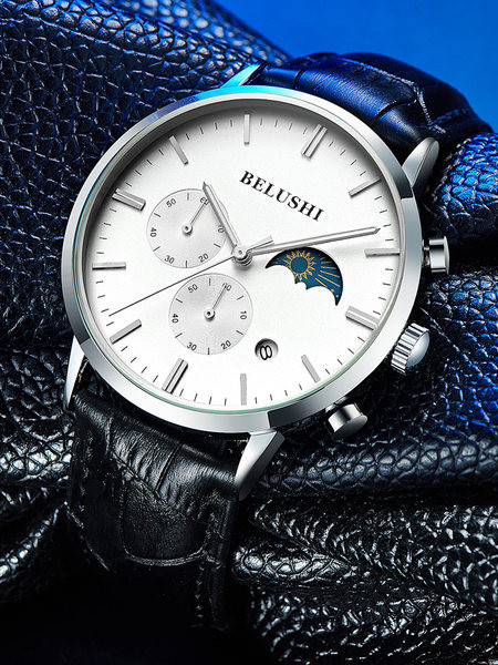 Férfi napi karóra műbőr szíjakkal - vízálló