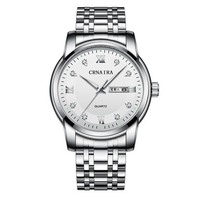 Vīriešu pulkstenis ar dekoratīviem akmeņiem