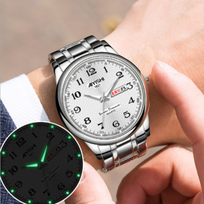 Kaasaegne terasrihmaga meeste käekell