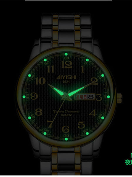 Kaasaegne terasrihmaga meeste käekell