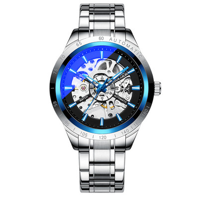 Mehānisks vīriešu pulkstenis ar metāla siksniņu