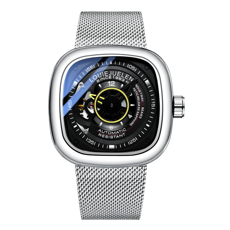 Vīriešu pulkstenis ar kvadrātveida ciparnīcu