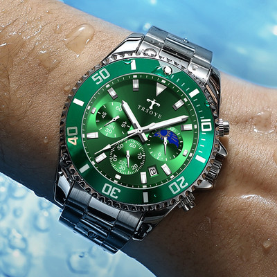 Ūdensizturīgs vīriešu pulkstenis ar tērauda siksniņu