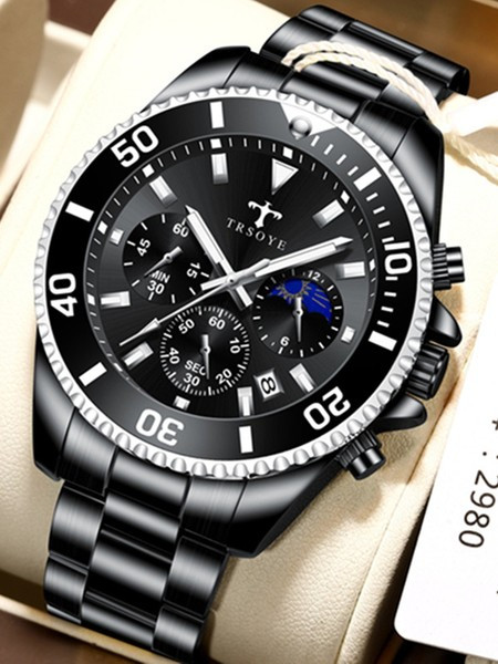 Ūdensizturīgs vīriešu pulkstenis ar tērauda siksniņu