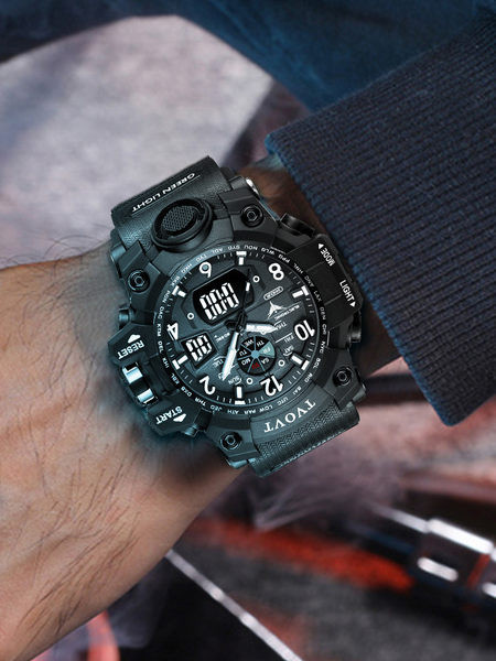 Vīriešu daudzfunkcionāls pulkstenis trīs krāsās