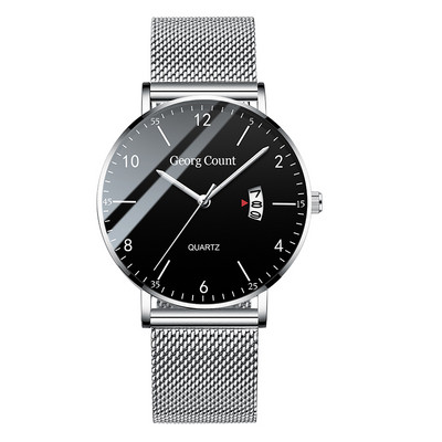 Férfi napi karóra fém szíjakkal