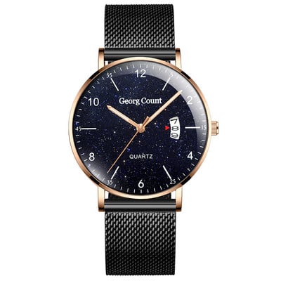 Férfi napi karóra fém szíjakkal