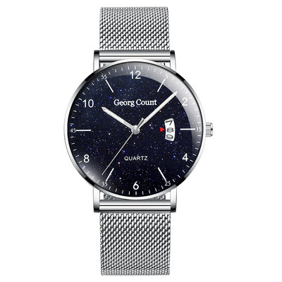 Férfi napi karóra fém szíjakkal