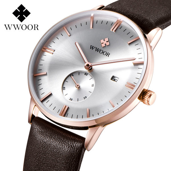 Férfi karóra eko bőr szíjjal