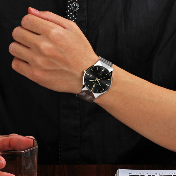 Acél férfi karóra - vízálló